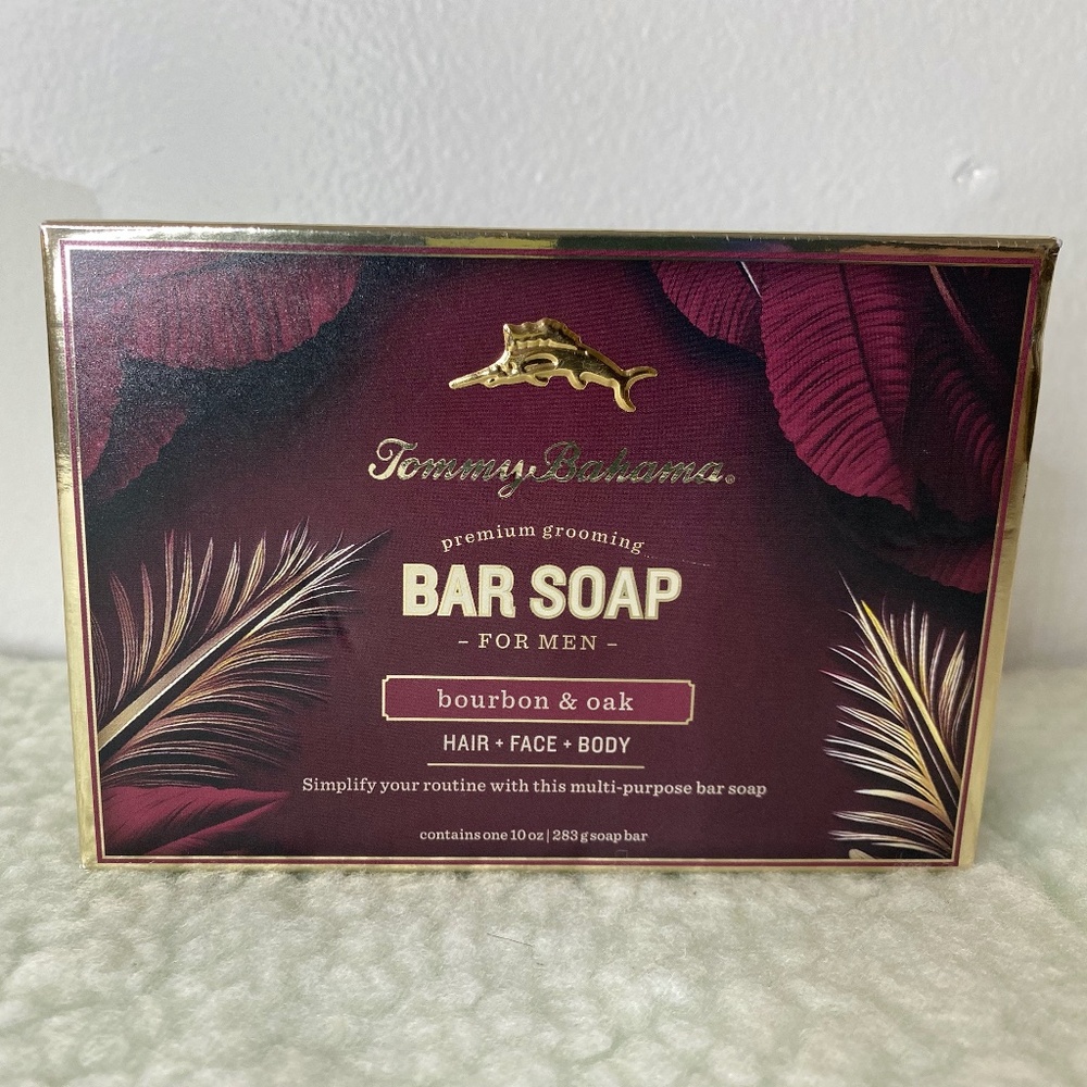 Tommy Bahama Bar Soap For Men - Bourbon & Oak - Hair / Face / Body 10oz 23185